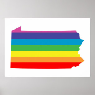 Pennsylvania Regenbogenstreifen Poster