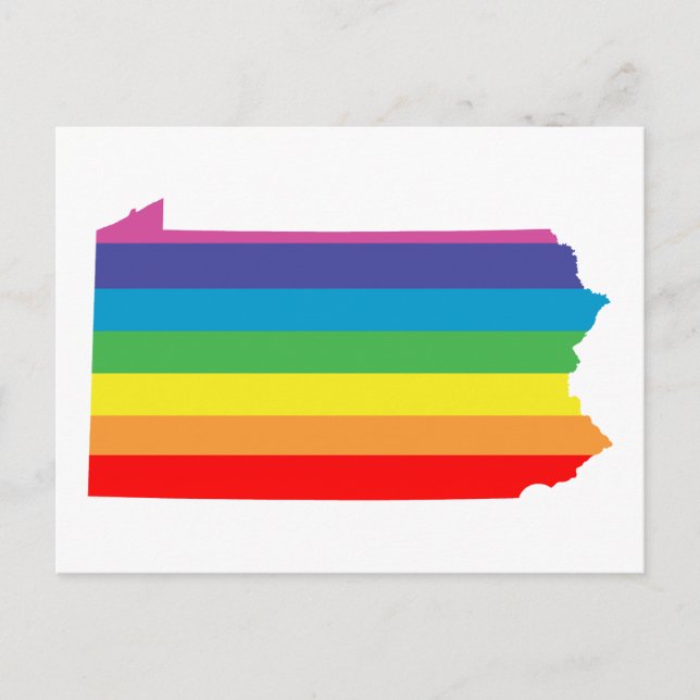 Pennsylvania Regenbogenstreifen Postkarte (Vorderseite)