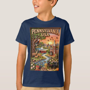 Pennsylvania Reise Sehenswürdigkeiten Wildtiere Na T-Shirt