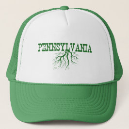 Pennsylvania Rooted Birth Staat Roots Word Art Truckerkappe