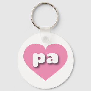 Pennsylvania - rosa Herz - I Liebe pa Schlüsselanhänger