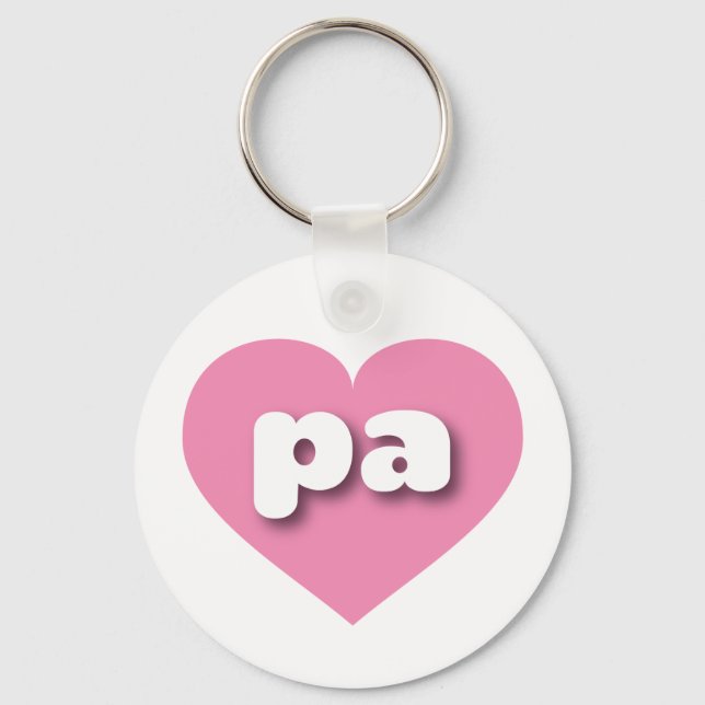 Pennsylvania - rosa Herz - I Liebe pa Schlüsselanhänger (Vorderseite)