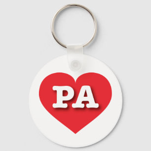 Pennsylvania Rotes Herz - I Liebe PA Schlüsselanhänger