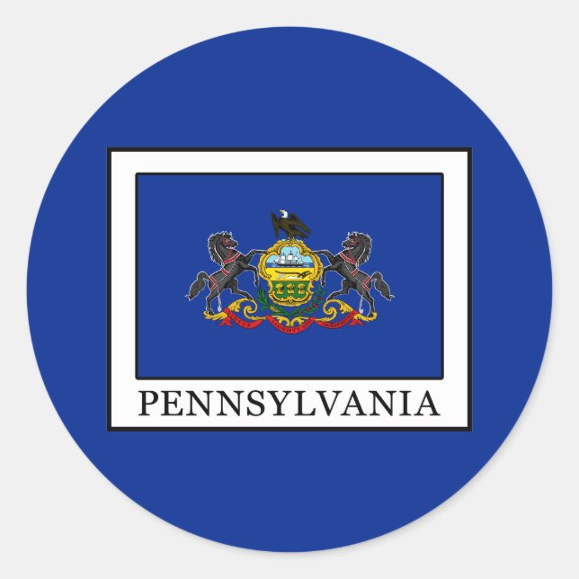 Pennsylvania Runder Aufkleber (Vorderseite)