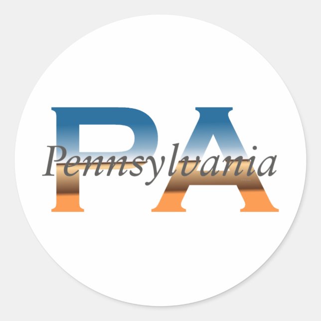Pennsylvania Runder Aufkleber (Vorderseite)
