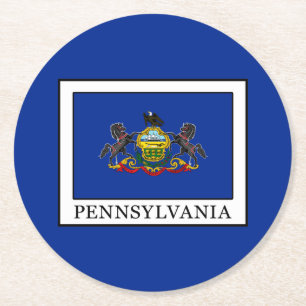 Pennsylvania Runder Pappuntersetzer