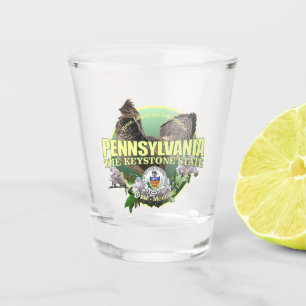 Pennsylvania Staat Bird & Blume Schnapsglas