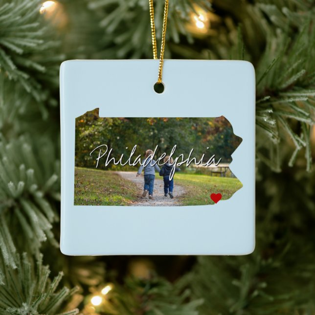 Pennsylvania Staat Foto Keramikornament (Baum)