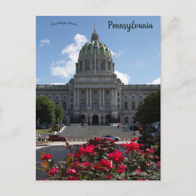 Pennsylvania Staat Hauptstadt Harrisburg Pennsylva Postkarte (Vorderseite)
