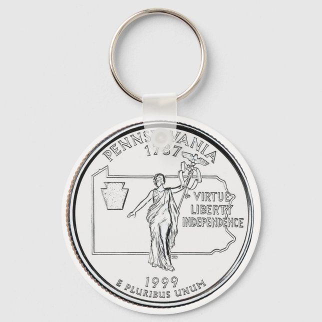 Pennsylvania Staat Quarter Schlüsselanhänger (Vorderseite)
