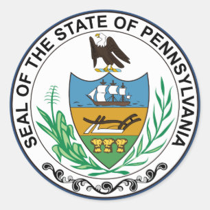 Pennsylvania Staat Siegel Runder Aufkleber