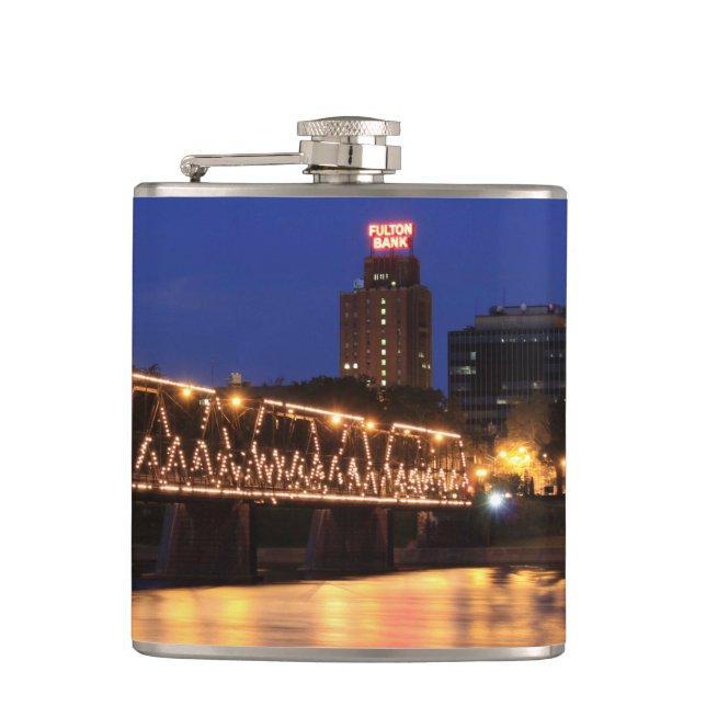 Pennsylvania Staat Walnut Street Bridge Flachmann (Vorderseite)