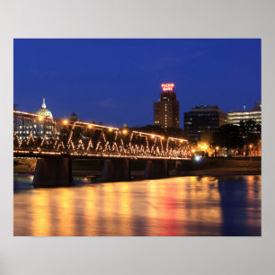 Pennsylvania Staat Walnut Street Bridge Poster