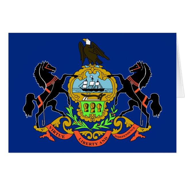 Pennsylvania-Staats-Flagge (Vorderseite (Horizontal))