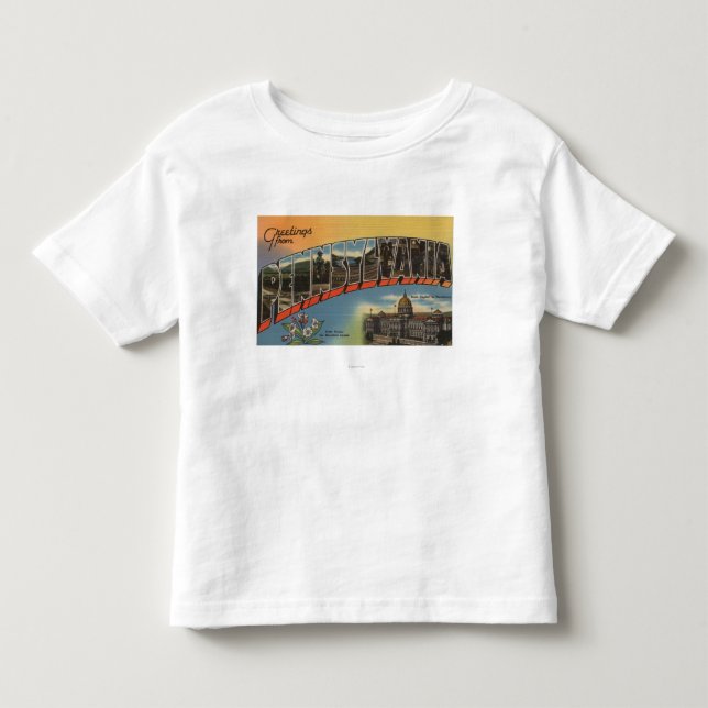 Pennsylvania (Staats-Hauptstadt/Blume) Kleinkind T-shirt (Vorderseite)