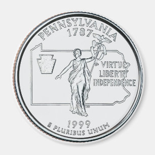 Pennsylvania-Staats-Viertelmagnet 1999 Magnet