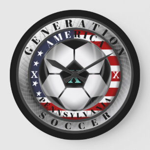 Pennsylvania State Generation X American Soccer Große Wanduhr
