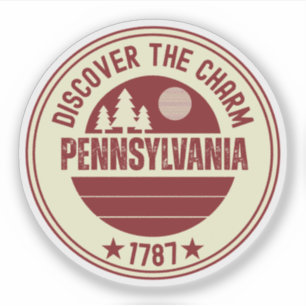 Pennsylvania State - Keystone State Geschenk Aufkleber