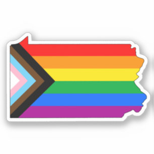 Pennsylvania State Pride LGBTQ Progress Pride Aufkleber
