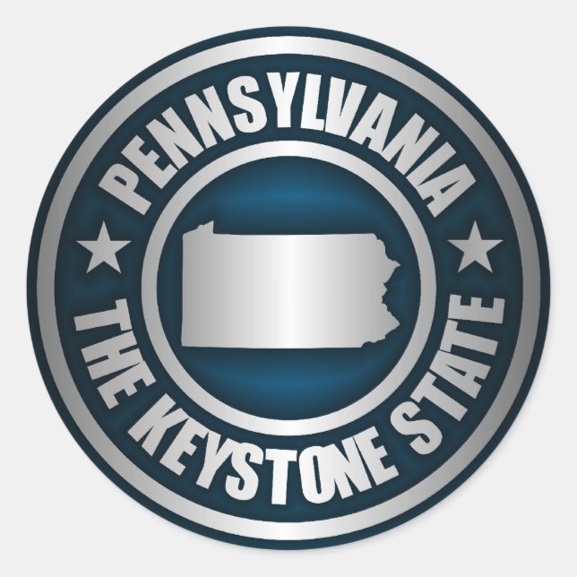 Pennsylvania Steel (B) Runder Aufkleber (Vorderseite)