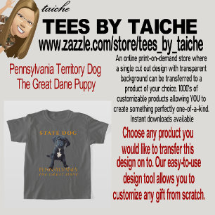 Pennsylvania-Territorium Hund The Great Dane Welpe T-Shirt