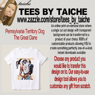 Pennsylvania Territory Hund Die Deutsche Dogge Tri-Blend Shirt