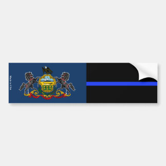 Pennsylvania Thin Blue Line Flag Autoaufkleber