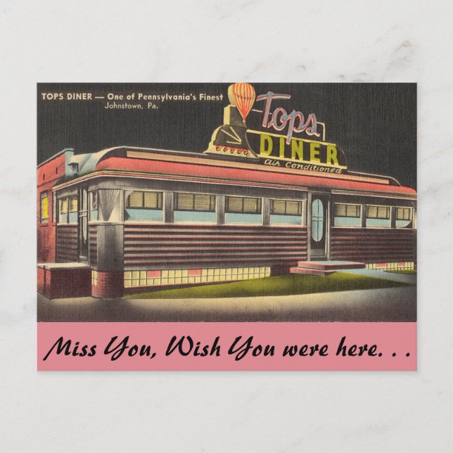 Pennsylvania, Tops Diner Postkarte (Vorderseite)