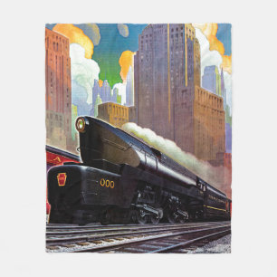 Pennsylvania Train von unbekannt Fleecedecke