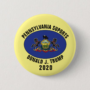 Pennsylvania unterstützt Donald J.Trump 2020 Button