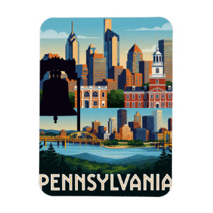 Pennsylvania USA Historische Städte Appalachian Re Magnet