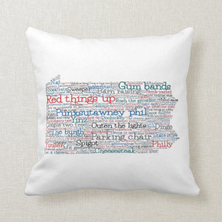 Pennsylvania USA Slang Word Karte Kissen