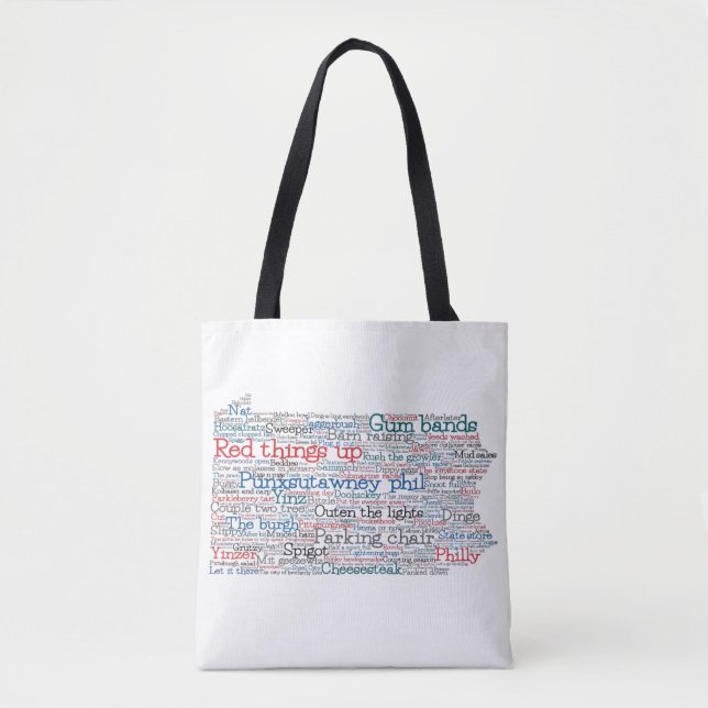 Pennsylvania USA Slang Word Karte Tasche (Vorderseite)