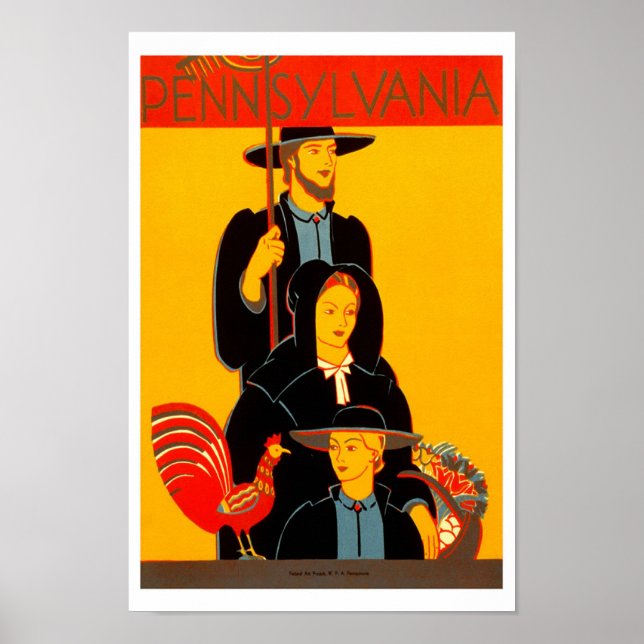 Pennsylvania Vintage Reise Poster (Vorne)