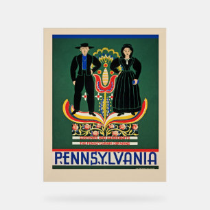 Pennsylvania, Vintage-Reiseplakat, Acrylschild
