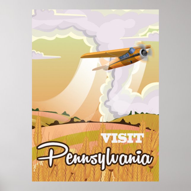 Pennsylvania Vintage Reiseplakat Poster (Vorne)