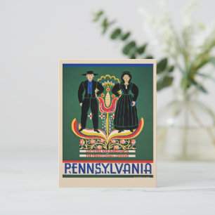 Pennsylvania, Vintage-Reiseplakat, Postkarte