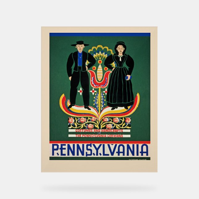 Pennsylvania, vintage travel poster, (Recto)