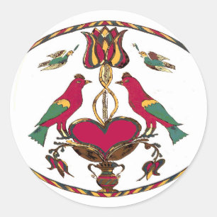 Pennsylvania-Vogel-Hexe-Zeichen Runder Aufkleber