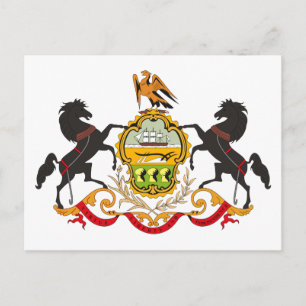Pennsylvania-Wappen Postkarte
