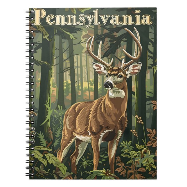 Pennsylvania Weißschwanzhirsche Notizblock (Vorderseite)