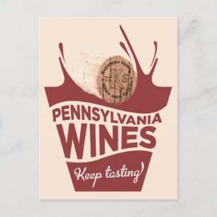 Pennsylvania Wines Keystone Staat Postkarte