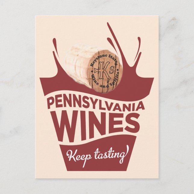 Pennsylvania Wines Keystone Staat Postkarte (Vorderseite)