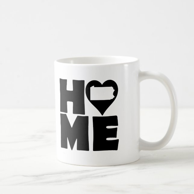 Pennsylvania Zuhause Heart Staat Tasse oder Travel (Rechts)