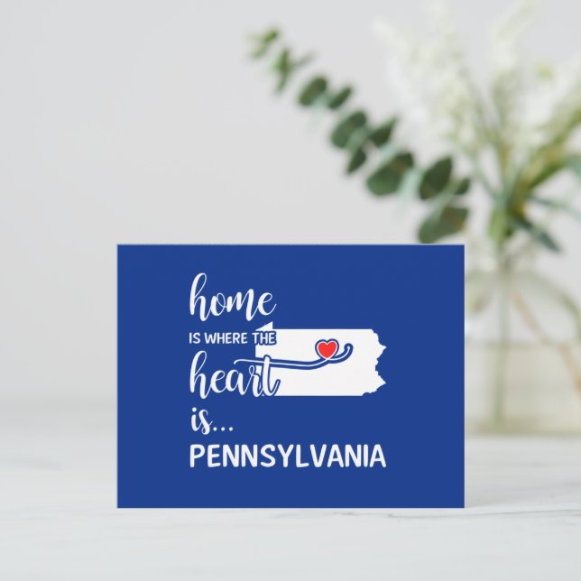 Pennsylvania Zuhause ist das Herz Postkarte (Stehend Vorderseite)