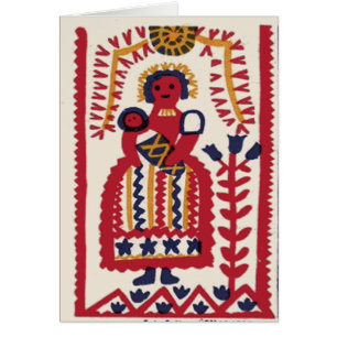 Pennsylvanie Dutch Folk Art Madonna