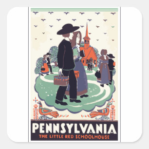 PENNSYLVANIE QUADRATISCHER AUFKLEBER