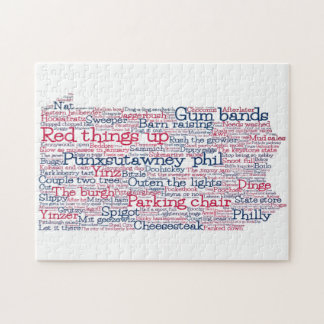 Pennsylvanie USA Slang Word Art Map Jigsaw Puzzle