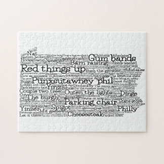 Pennsylvanie USA Slang Word Art Map Jigsaw Puzzle