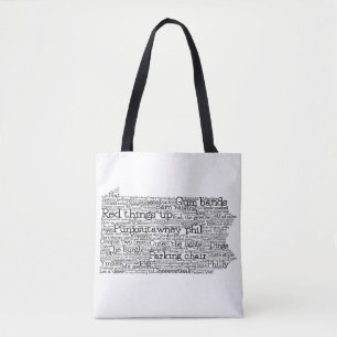 Pennsylvanie USA Slang Word Art Map Sac fourre-tou